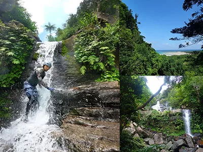 ゲーダの3段目の滝下＆滝上写真　西表島ツアー